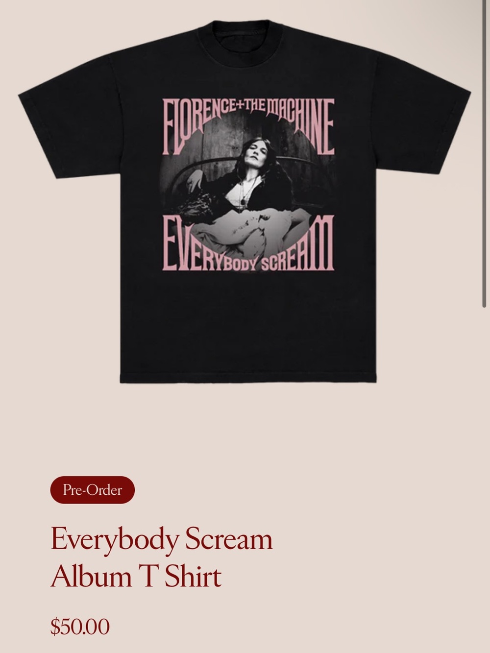 Florence and the Machine Everybody Scream Album T Shirt